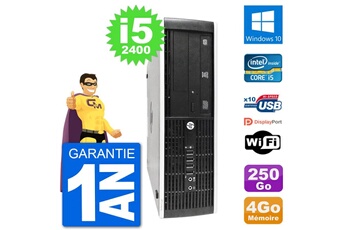PC De Bureau HP PC HP 8300 Elite Sff Intel i5-2400 Ram 4Go Disque Dur 250Go Windows 10 WiFi