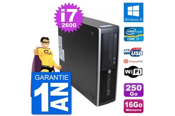 PC De Bureau HP PC HP 8300 Elite Sff Intel i7-2600 Ram 16Go Disque Dur 250Go Windows 10 WiFi