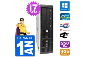 PC De Bureau HP PC HP 8300 Elite Sff Intel i7-3770 Ram 4Go Disque Dur 250Go Windows 10 WiFi