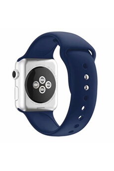 Accessoires bracelet et montre connectée GENERIQUE Bracelet en silicone boucle double bleu nuit pour votre Apple Watch Series 4 40mm/Series 3 2 1 38mm