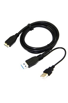 Câble électrique GENERIQUE High Speed ??Micro USB 3.0 vers USB 3.0 Câble pour Disque dur externe Disque dur 0,6M