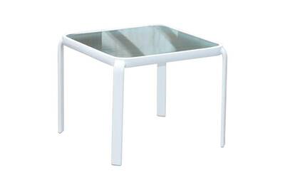Table De Jardin Tousmesmeubles Table Basse Carree Verre Aluminium