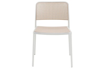Kartell Chaise set de 2 chaises audrey (structure peinte en blanc / assise sable - aluminium polypropylène)