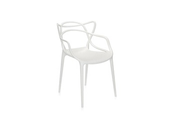 Kartell Chaise set de 4 chaises masters (blanc - polypropylène coloré dans la masse)