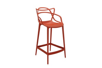 Kartell Tabouret bas tabouret masters stool h 65 cm (orange rouille - polycarbonate coloré dans la masse)
