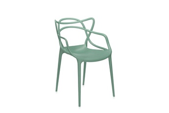 Kartell Chaises set de 2 chaises masters (vert sauge - polypropylène coloré dans la masse)