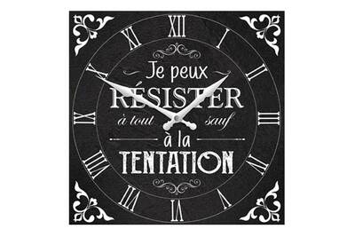 Horloges Sud Trading Pendule En Bois Citation 28 Cm Darty