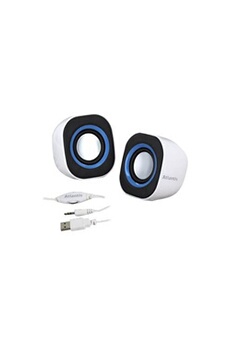 Enceinte PC Atlantis Land Linea Premium SoundPower 410 - Haut-parleurs - pour PC - 5 Watt (Totale) - blanc