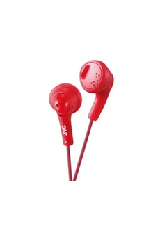 Ecouteurs Jvc HA-F14 Gumy phones - Ecouteurs - embout auriculaire - filaire - jack 3,5mm - rouge