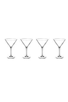 verrerie secret de gourmet - lot de 4 verres à pied cocktail transparent