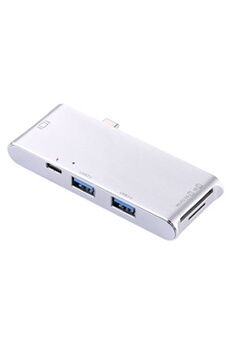 Connectique Câble & adaptateur USB / FireWire Adaptateur de lecteur de carte USB-C / Type-C vers HDMI et RJ45 & 2 x USB 3.0 et SD & Micro SD HUB avec