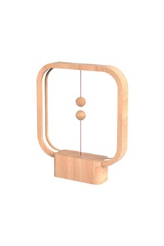 lampe à poser allocacoc heng balance lamp square light wood - lampe led design usb