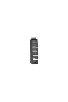 boite de rangement five simply smart etagère souple à suspendre - 6 rangements - gris