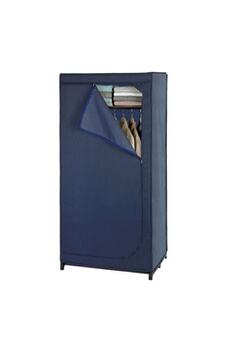 armoire wenko - armoire penderie tissu business - l. 75 x h. 160 cm - bleu - business