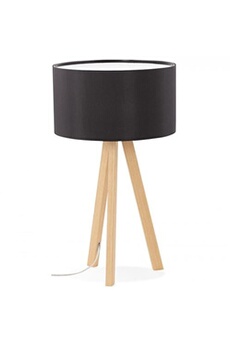lampe à poser kokoon design lampe de table trivet black 36x36x64 cm