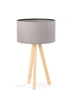 lampe à poser kokoon design lampe de table trivet grey 36x36x64 cm