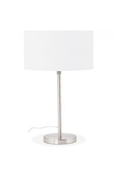 lampe à poser kokoon design lampe de table tigua white 36x36x79 cm