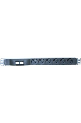 Prises, multiprises et accessoires électriques DEXLAN Multiprise rackable  19'' 1U 6 prises avec disjoncteur