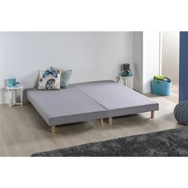 Sommier Tapissier Wyatt 120x190 Cm – Fabrication Française, Pieds Offerts, Bois Massif