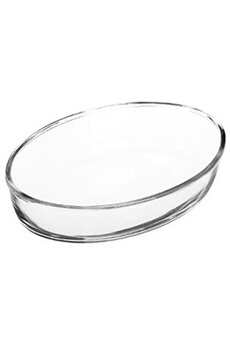 ustensile de cuisine five simply smart - plat à four en verre ovale 26cm transparent