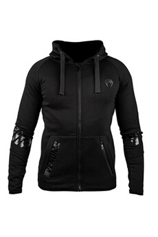 survêtement et ensemble de sports de combat venum vestes sweats zippés capuche contender 3.0 nr fzcap sw noir taille : m rèf : 92563