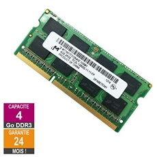 Barrette Mémoire 4Go RAM DDR3 MT16KTF51264HZ-1G6M1 SO-DIMM PC3L-12800S 2Rx8 637233-652