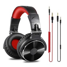 Casque audio GENERIQUE Casque Hifi Studio DJ Casque Filaire Moniteur Musique Jeu Casque écouteur Rouge Avec YOKULI® Boîte De Rangement Bleu