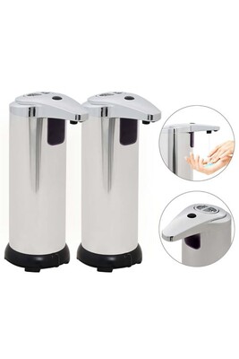 Porte savon et distributeur vidaXL Distributeur automatique de savon 2 pcs Capteur IR 600 ml