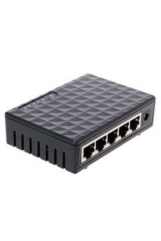 Hub USB Non renseigné Nouveau Rj45 Mini 5 Ports Réseau Ethernet Rapide Noir Switch Hub pour PC de Bureau Wenxibe143