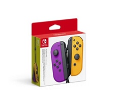 Paire de manettes Joy-Con Switch violet neon et orange