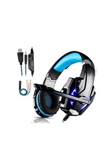 Micro Casque Gaming PS4, Casque Gaming Switch avec Micro Anti Bruit Casque Gamer Xbox One Filaire LED Lampe Stéréo Bass Microphone Réglable avec