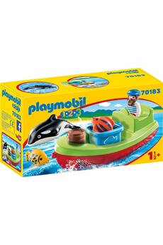 Playmobil PLAYMOBIL Playmobil 70183 1.2.3 - bateau et pêcheur