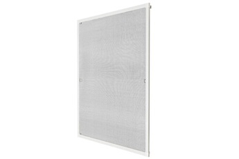 Moustiquaire Helloshop26 Moustiquaire pour fenêtre cadre fixe en aluminium 100x120 cm blanc 2008024