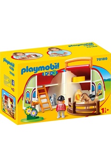 Playmobil PLAYMOBIL Playmobil 70180 - 1.2.3 - centre équestre transportable