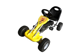 Véhicule à pédale Helloshop26 Kart voiture à pédale gokart enfant jeux jouets jaune 89 cm helloshop26 0102004