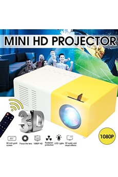 Vidéoprojecteur GENERIQUE Full HD 1080p Mini Portable Vidéo Projecteur Accueil Multimédia Home Cinéma Théatre