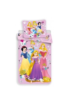 Parure Disney Princess Princesse Raiponce Friends - Parure de Lit Enfant - Housse de Couette Coton
