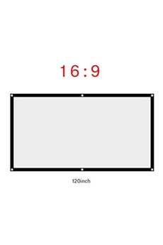 Ecran de projection GENERIQUE 1pc écran de projection 16: 9 de projecteur de rideau blanc pliable portatif sans plis (120inch)