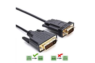 Câble et Connectique Generic Câble actif dvi vers vga 6ft dvi 24 + 1