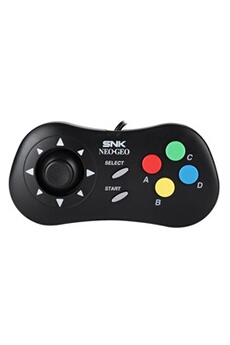 Manette GENERIQUE Console de jeu Manette de jeu mini-console filaire pour SNK NEOGEO (noir)