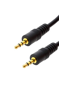 Cables USB Linq Câble Audio Jack 3.5 mm Mâle-Mâle Auxiliaire Son stéréo 5m Noir