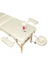 Tectake Table de massage Pliante 3 Zones - 13 cm d'épaisseur + Housse - beige photo 3