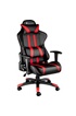Tectake Chaise gamer avec coussin de tête et lombaires - noir/rouge photo 1