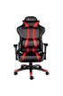 Tectake Chaise gamer avec coussin de tête et lombaires - noir/rouge photo 3