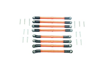 Circuit voitures AUCUNE Tige de quille supérieure et inférieure à longueur réglable en alliage d'aluminium pour axial scx10 ii orange