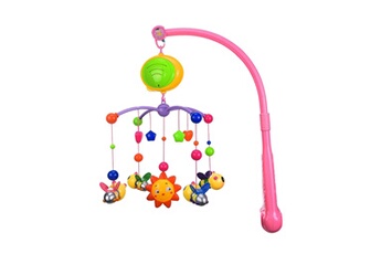 Autres jeux créatifs AUCUNE Jouet de décoration de lit pour bébé accrochant la cloche tournante avec des mélodies à double usage rose