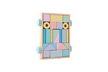 Autre jeux éducatifs et électroniques AUCUNE Puzzle en bois casse-tête jouet tangram puzzle smart colorful (24 pièces) bleu