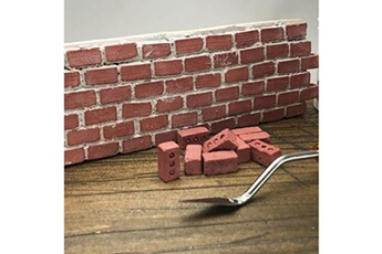 Autre jeux éducatifs et électroniques AUCUNE Nouveau 56 pcs mini ciment ciment briques construisez votre propre petit mur mini briques rouges rouge