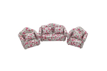 Poupée AUCUNE Mini ensemble de canapé de meubles de maison de poupée miniature salon enfants jouet de jeu de simulation rose