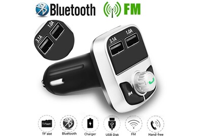 Transmetteur Audio sans Fil Bluetooth pour Voiture Or Chargeur MP3 à Double Port pour Chargeur USB Adaptateur Radio Fm 